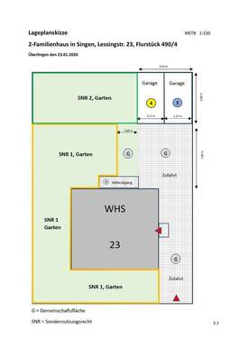 Lageplan (SNR 2, Garten) - 