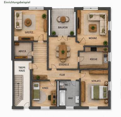 Erstellt mit KI - 4 Zimmer Etagenwohnung zur Miete in Sulz a.N.