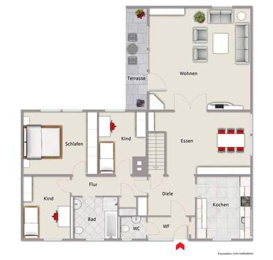 Erdgeschoss Haus 1 - 