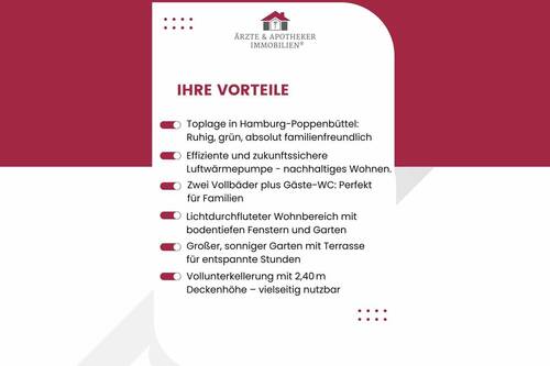 Ihre Vorteile! - 5 Zimmer Doppelhaushälfte zum Kaufen in Hamburg Poppenbüttel