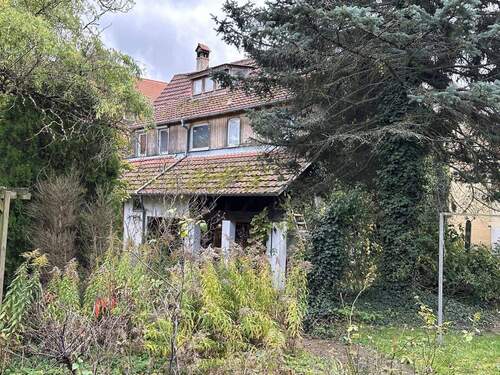 Hausansicht Gartenseite - Nix für Stümper & Murkser: Sanierungsbedürftiges Haus sucht Bauprofi... aber das Grundstück ist ein kleines Paradies