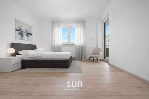 Schlafzimmer (Beispieleinrichtung) - 2 Zimmer Etagenwohnung in Hattersheim am Main