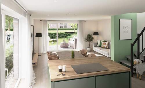 Visualisierung - Modernes Doppelhaus: Garten, Familie, Leben!