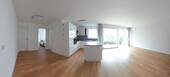 Panorama: Wohnbereich m. Küche - Neuwertige 2½-Zimmerwohnung: nahe zum Stadtzentrum und doch von Grün umgeben (provisionsfrei)