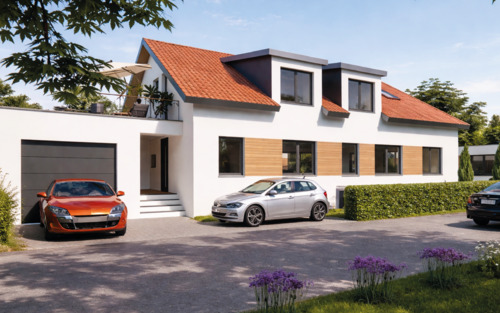 Südost Ansicht - Moderne 4-Zimmer Gartenwohnung nähe Ingolstadt I Neubau, Terrasse, Erstbezug I KFW-55 I