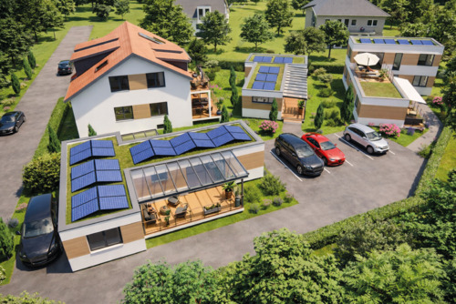 Südwest Ansicht - Terrassenwohnung mit 147,40 m&sup2; in Ernsgaden zum Kaufen