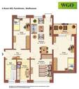 Grundriss Möblierungsvorschlag - 4 Zimmer Etagenwohnung zur Miete in Weißwasser/O.L.