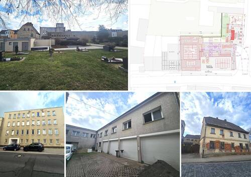 Bild 1 - Baugrundstück mit 4 unsanierten Bestandsgebäuden - fertiger Bauplan liegt bereits vor