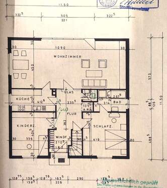 Grundriß EG bemaßt Auszug - 