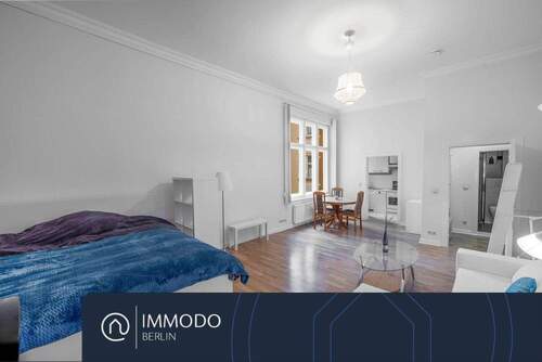 Wohnzimmer - ?? Traumwohnung direkt am Park unmittelbar am TempelhoferFeld - Modernes 1 Zi AB Loft mit Stellplatz