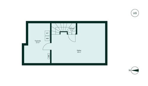 Hier gibt es genug Stauraum im Untergeschoss - 