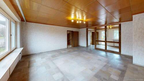 Großer Wohn- und Essbereich mit integrierter Holzu - Provisionsfrei für Käufer: Doppelhaushälfte mit großem Grundstück und 2 Garagen in Hamm-Lohauserholz