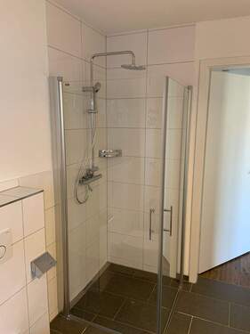 Moderne Dusche mit Glastüren - 