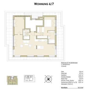Grundriss Whg 6/7 - Promenadenensemble 'Truderinger Wald' Whg. 67