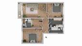 4 Zimmer Grundriss - Etagenwohnung mit 75,00 m&sup2; in Zwickau zur Miete
