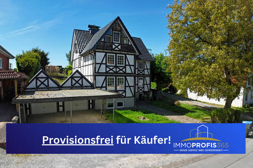 Titelbild Anzeigen - Provisionsfrei für Käufer, 3 (+1?) Eigentumswohnungen,Garten, Teich & Garagen - in Belecke entdecken