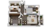 Grundriss Eckersbach 3-Raum - 