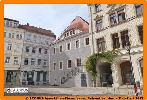 Hausansicht - Blick vom Theaterplatz - Hochwertige 3-Raum-Wohnung mit Dachterrasse in der Meißner Altstadt