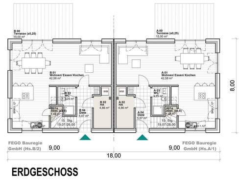 Erdgeschoss - 5 Zimmer Doppelhaushälfte in Hamburg