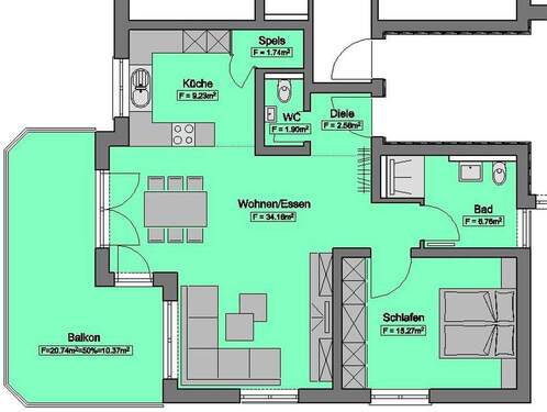 Bild 3 - Etagenwohnung mit 82,00 m² in Horb zum Kaufen