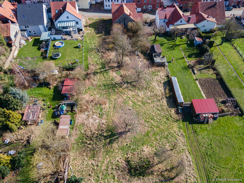 Hinterer Teil Baugrundstück mit Wildwuchs - 