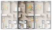 Grundriss-Reihenhaus-Obergeschoss-mitte - 