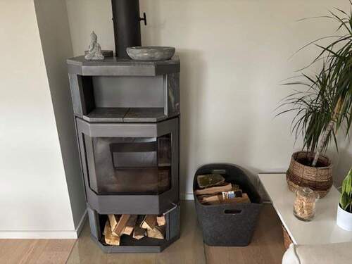 Kaminofen mit Glasplatte - 