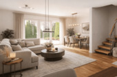 Wohnzimmer (Home-Staging) - 6 Zimmer Reihenmittelhaus in Wiesbaden