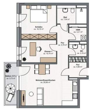 Wohnung 26 - 3 Zimmer Etagenwohnung zum Kaufen in Kaarst / Büttgen
