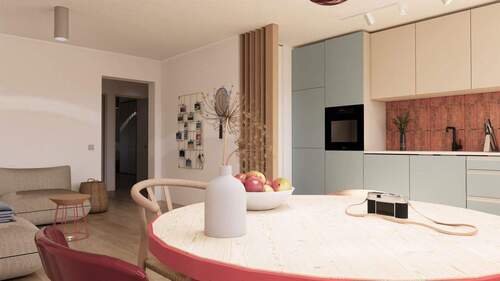 Visualisierung Wohnzimmer - 3 Zimmer Etagenwohnung in München