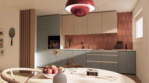 Visualisierung Küche - Etagenwohnung mit 81,00 m² in München zum Kaufen