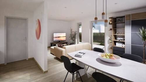 Wohn- und Essbereich - 3 Zimmer Etagenwohnung zum Kaufen in Augsburg