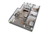 3D - Grundriss W14 - 