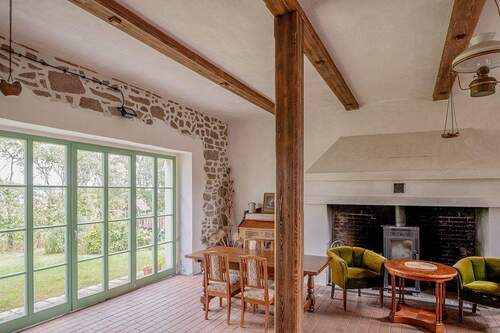 Kaminzimmer mit Blick zum Garten - 