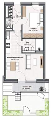 Wohnung 5 - 2 Zimmer Etagenwohnung zum Kaufen in Kaarst / Büttgen