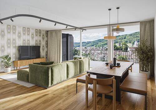 Innenvisualisierung_2.OG_W16 - EXTRAVAGANT ! ° W16 ° 2.5-ZWG ° 2.OG ° Süd-Ost-West SONVIDA - Dreispitz Laufenburg