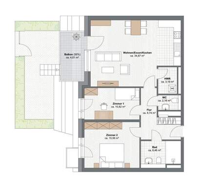 Wohnung 2 - 3 Zimmer Etagenwohnung zum Kaufen in Kaarst / Büttgen