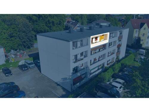 Balkonansicht - 2 Zimmer Etagenwohnung in Neumünster