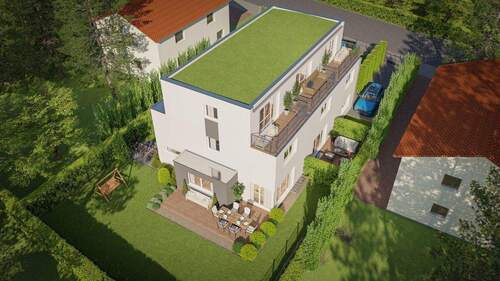 Vogelperspektive - Reihenmittelhaus mit 143,40 m&sup2; in München zum Kaufen