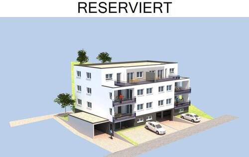 3D-Vogelperspektive - RESERVIERT: Neubauwohnungen in Lautenbach: 4-Zimmer-Wohnung mit Balkon, Aufzug, Garage