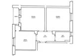 Grundriss - 2 Zimmer Etagenwohnung zur Miete in Dresden
