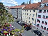 Blick aus ihrer Wohnung - 