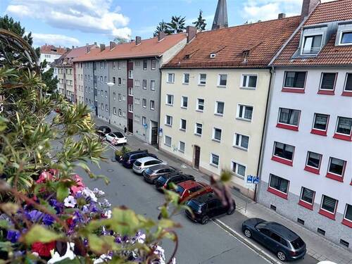 Blick aus ihrer Wohnung - 