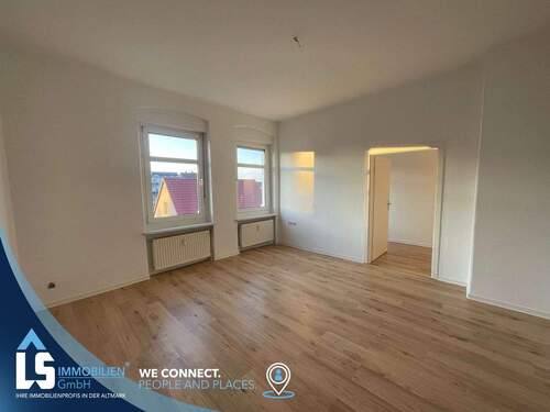 Wohnzimmer - Etagenwohnung mit 48,50 m&sup2; in Tangerhütte zur Miete