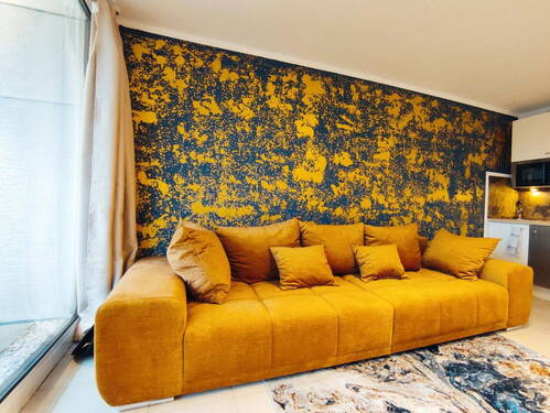 Blick auf Sofa... - Etagenwohnung mit 35,00 m² in Mainz zum Kaufen