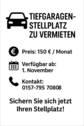 Aushang - Garage, Stellplatz in Wiesbaden
