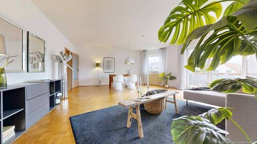 Offener Wohn- und Essbereich mit direktem Zugang zum Balkon – der zentrale Treffpunkt der Wohnung - Provisionsfrei für Käufer: 3-Zimmer-Eigentumswohnung mit Balkon und Garage in Hamm-Ostwennemar