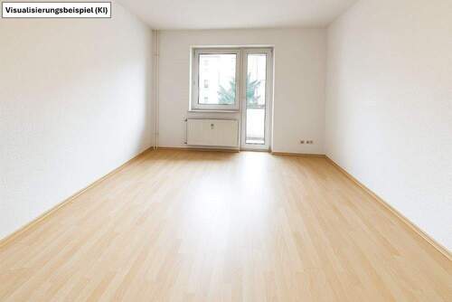 Wohnzimmer geräumt - 3 Zimmer Etagenwohnung zum Kaufen in Darmstadt