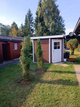 Ansicht auf das Gartenhaus - 