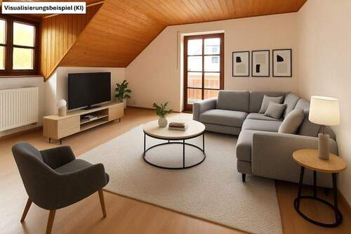 Wohnzimmer DG Hs. 15 - Mehrfamilienhaus, Wohnhaus in Hettenshausen zum Kaufen